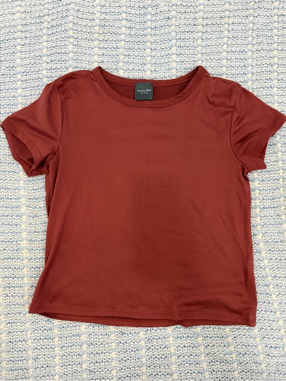 Olivia Rae Women's Short Sleeve Tee in Rust